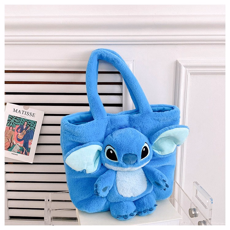 Túi Tote Học Sinh Đính Gấu Cỡ Lớn Vải Nhung Lông Mềm Mịn Phong Cách Hàn Quốc Dễ Thương - Dmastore - Ảnh 3