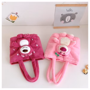 Túi Tote Học Sinh Đính Gấu Cỡ Lớn Vải Nhung Lông Mềm Mịn Phong Cách Hàn Quốc Dễ Thương - Dmastore