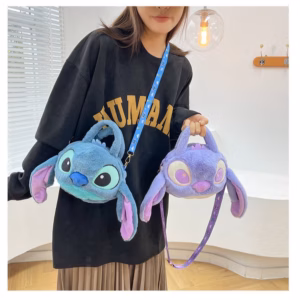 Túi Đeo Chéo Stitch Có Dây Đeo Họa Tiết Phong Cách Hoạt Hình Đáng Yêu - Dmastore