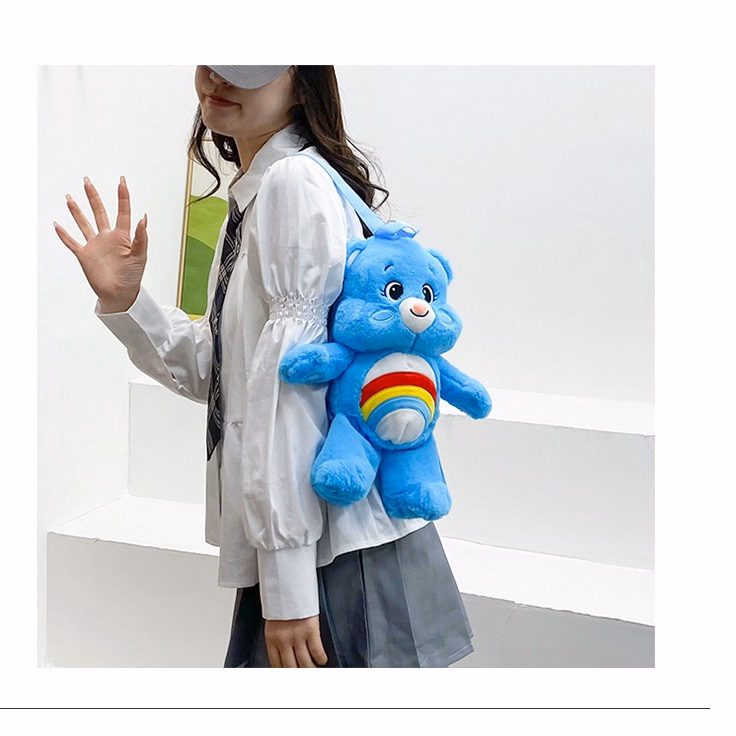 Balo Gấu Bông Cầu Vồng Carebears - Rosé Bp Đeo Size Lớn Siêu Dễ Thương - Dmastore - Ảnh 2
