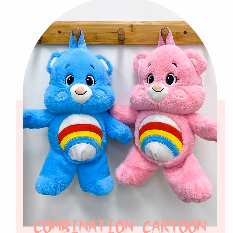 Balo Gấu Bông Cầu Vồng Carebears - Rosé Bp Đeo Size Lớn Siêu Dễ Thương - Dmastore - Ảnh 7