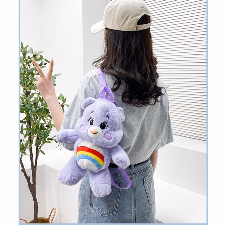 Balo Gấu Bông Cầu Vồng Carebears - Rosé Bp Đeo Size Lớn Siêu Dễ Thương - Dmastore - Ảnh 10