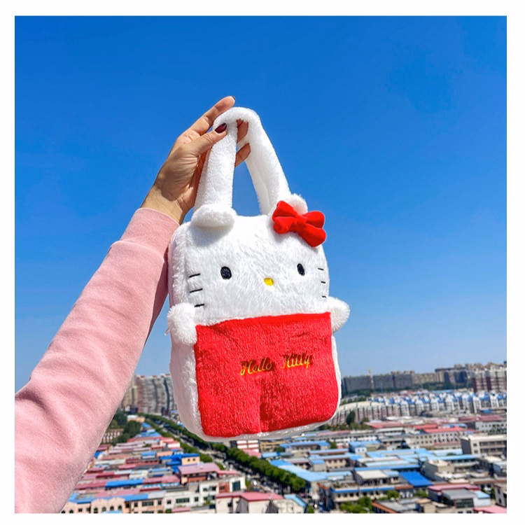 Túi Xách Sanrio Vải Nhung Phối Màu Phong Cách Hoạt Hình Lolita Dễ Thương - Dmastore - Ảnh 6