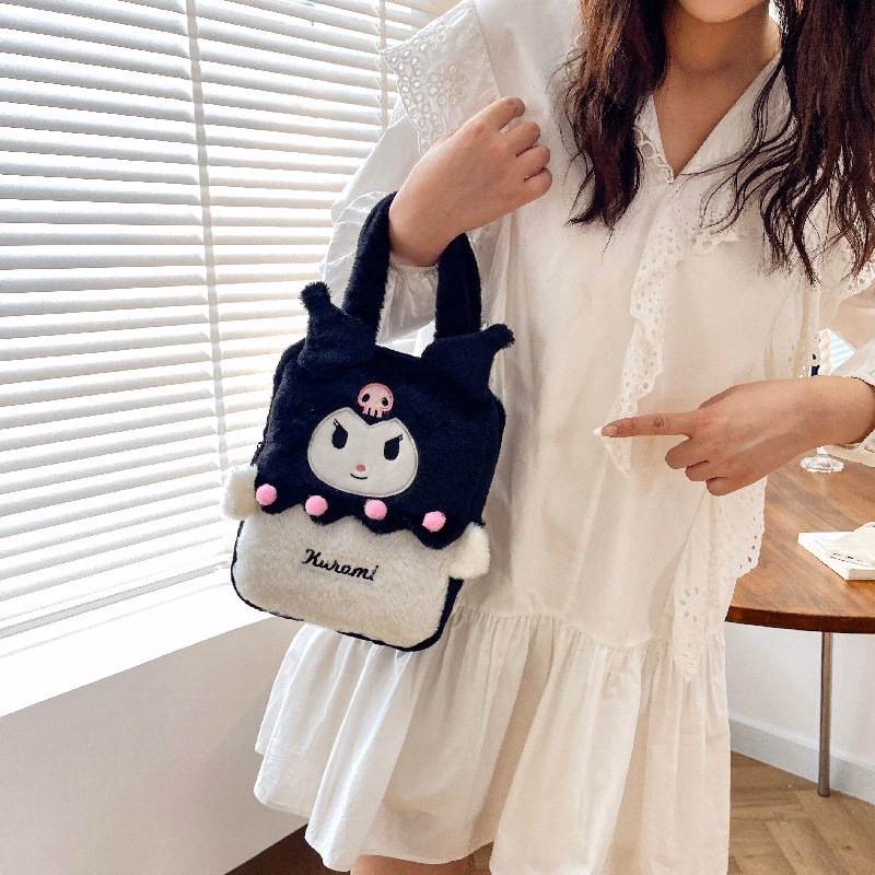 Túi Xách Sanrio Vải Nhung Phối Màu Phong Cách Hoạt Hình Lolita Dễ Thương - Dmastore - Ảnh 13