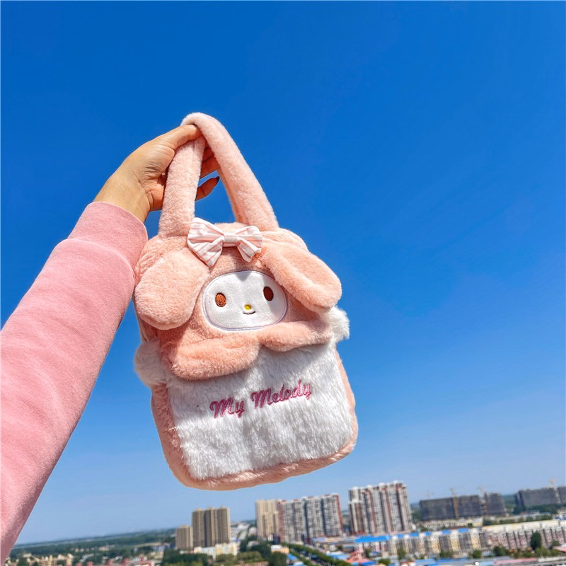 Túi Xách Sanrio Vải Nhung Phối Màu Phong Cách Hoạt Hình Lolita Dễ Thương - Dmastore - Ảnh 16