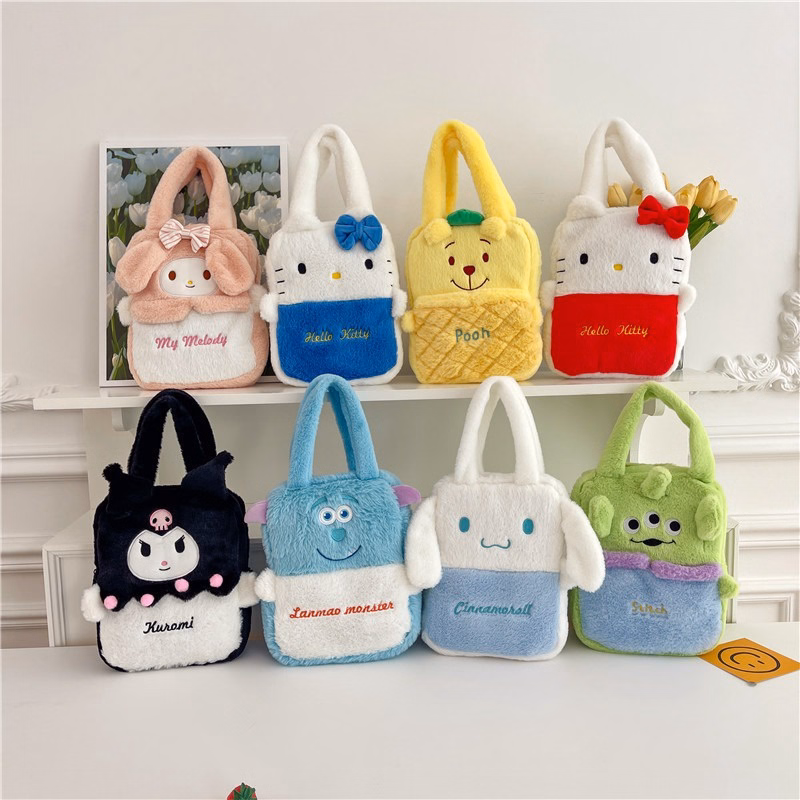 Túi Xách Sanrio Vải Nhung Phối Màu Phong Cách Hoạt Hình Lolita Dễ Thương - Dmastore - Ảnh 18