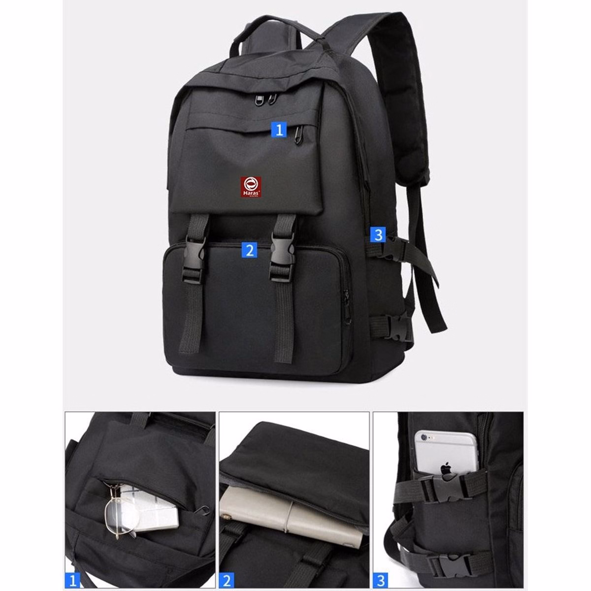 Balo Ulzzang Thời Trang Hàn Quốc Hr270 - Haras - Ảnh 5